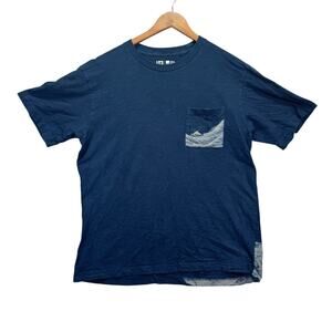 Uniqlo X Boston Fine Arts Museum Men's Pocket T Shirt Great Wave Japanese Tee L